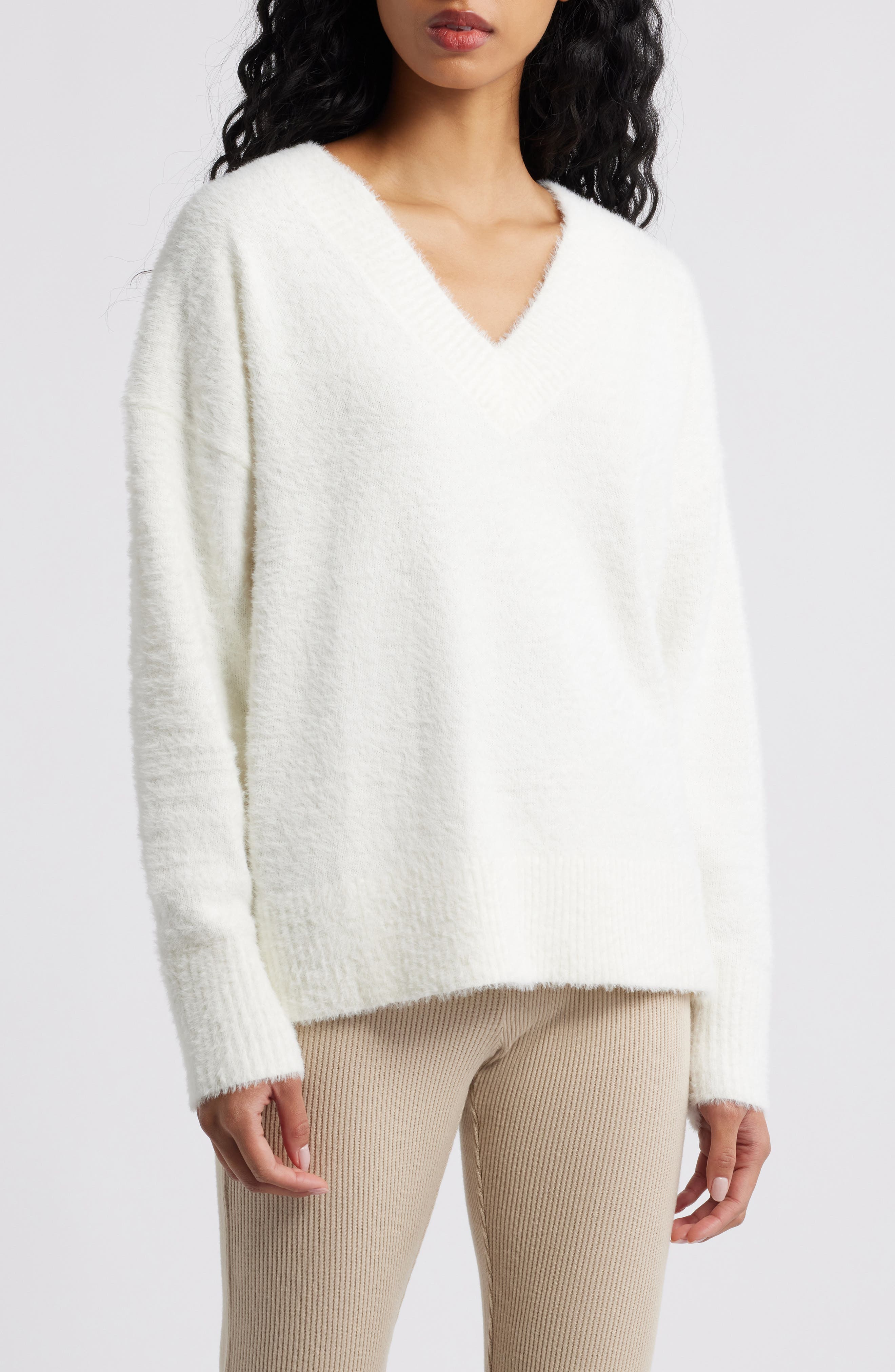 BP. Fuzzy V-Neck Sweater