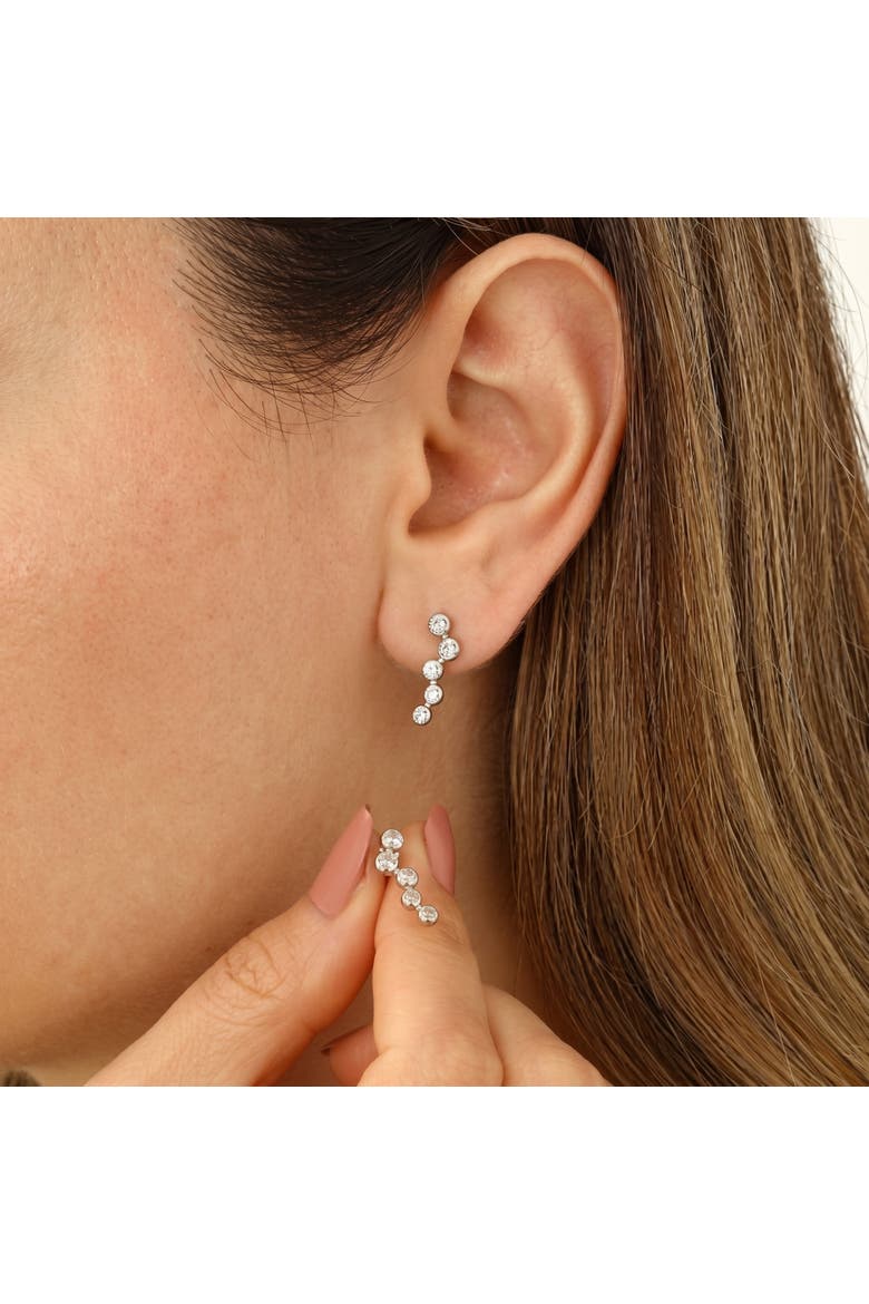 Star Cluster Stud Earring Sterling Silver, Alternate, color, Silver