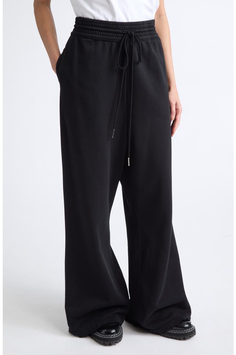 Lewis Wide Leg Sweatpants, Alternate, color, BLACK