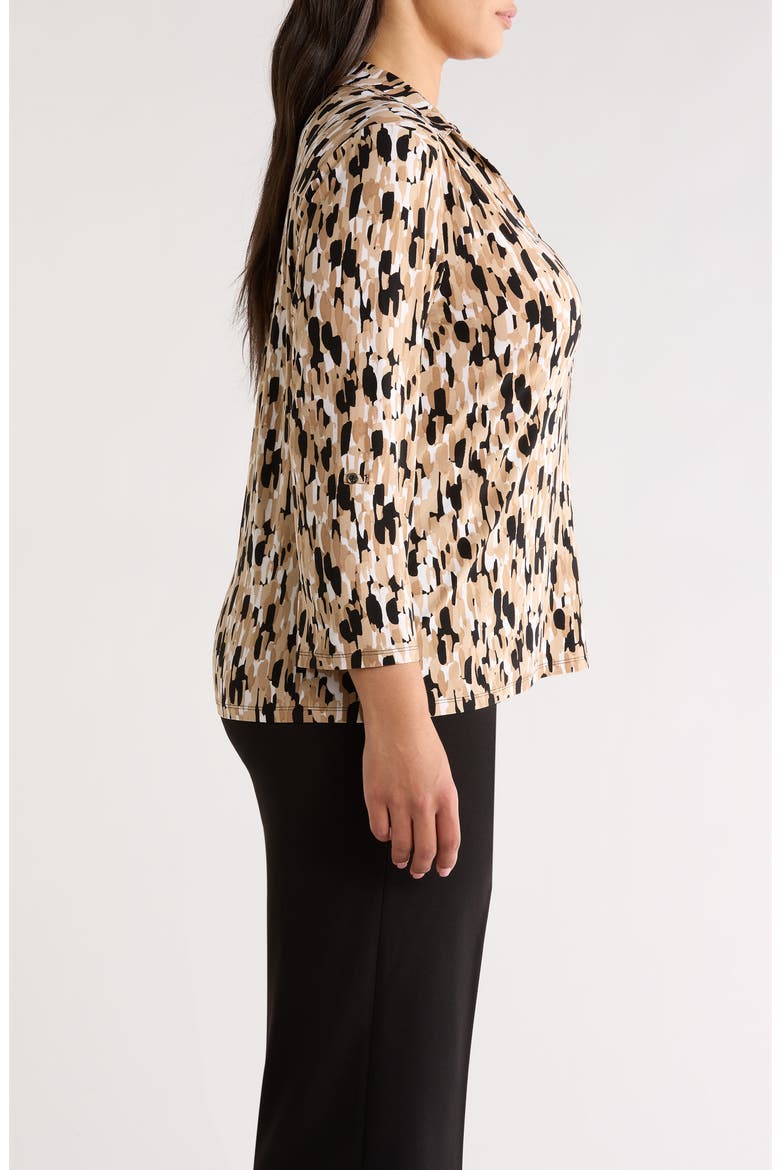 Abstract Print Jersey Top, Alternate, color, ANNE BLACK/ LATTE MULTI