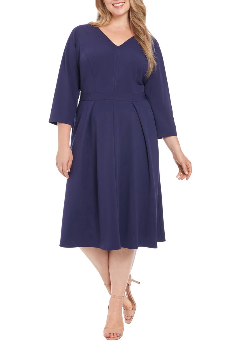 London Times Fit & Flare Dress, Main, color, Astral