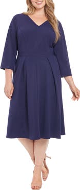 London Times Fit & Flare Dress