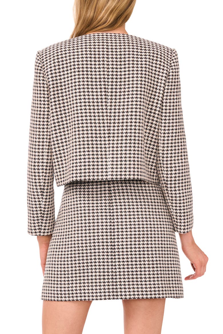 Princess Seam Tweed Jacket, Alternate, color, RICH BLACK
