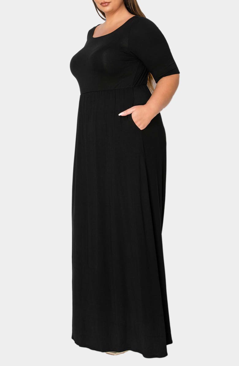 L I V D Eva Jersey Maxi Dress, Alternate, color, Black