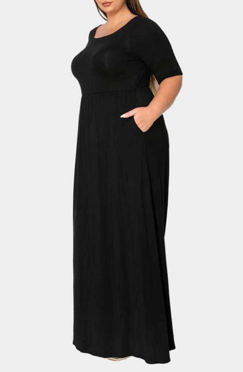L I V D Eva Jersey Maxi Dress In Black