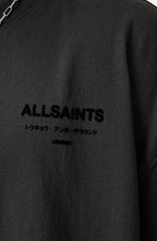 Allsaints Xander Short Sleeve Crewneck Graphic T-shirt In Black