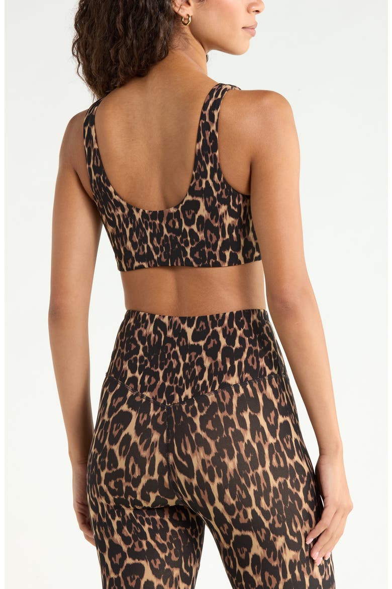 Studio Luxe Sports Bra, Alternate, color, BROWN ELEGANT LEOPARD