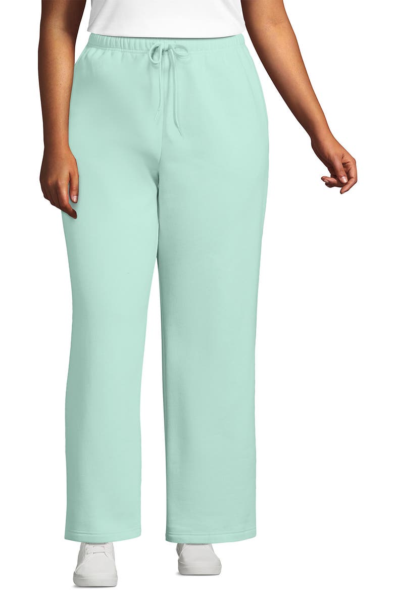 Lands' End Serious Sweats High Rise Relaxed Straight Leg Pants, Main, color, 