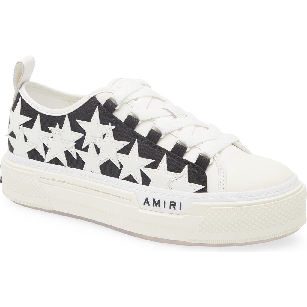 Amiri Star Pattern Rubber Sole Sneakers In White
