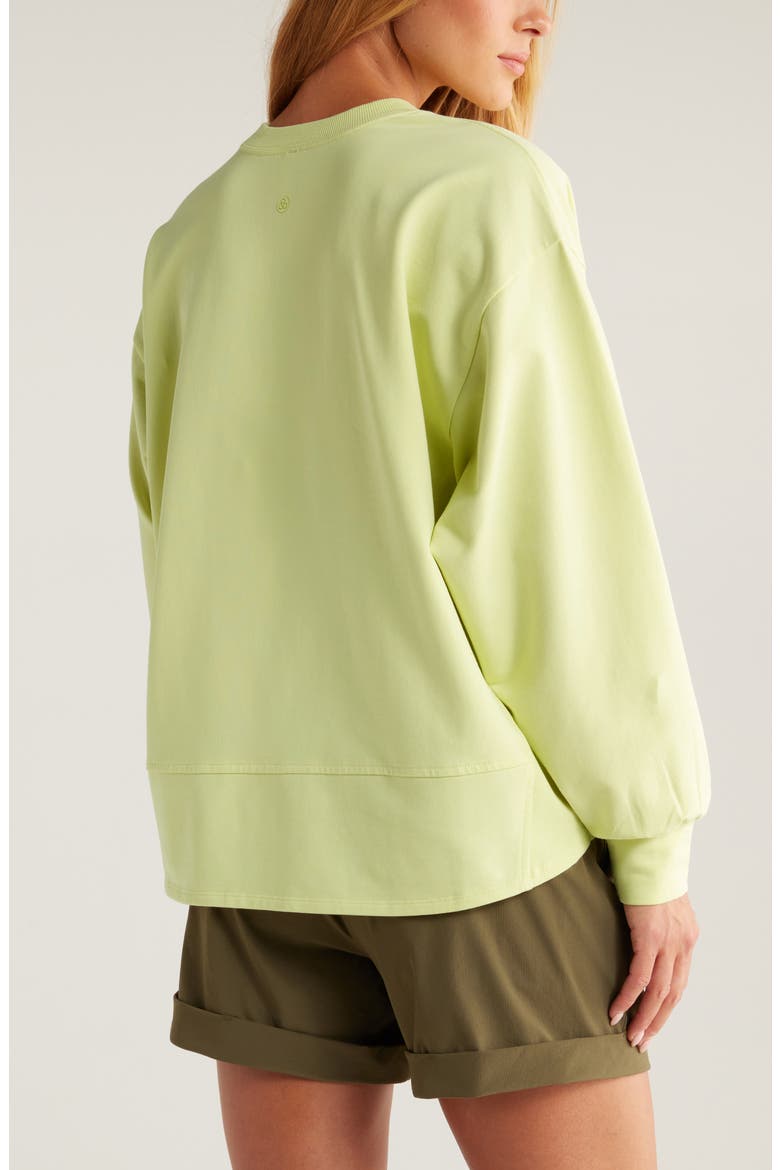 Swoop Crewneck Sweatshirt, Alternate, color, GREEN FINCH