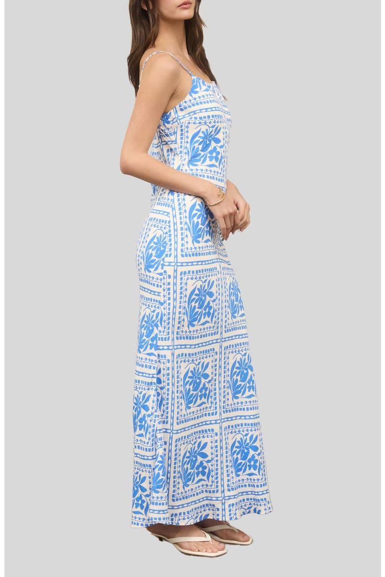 Patterned Midi Slipdress, Alternate, color, BLUE