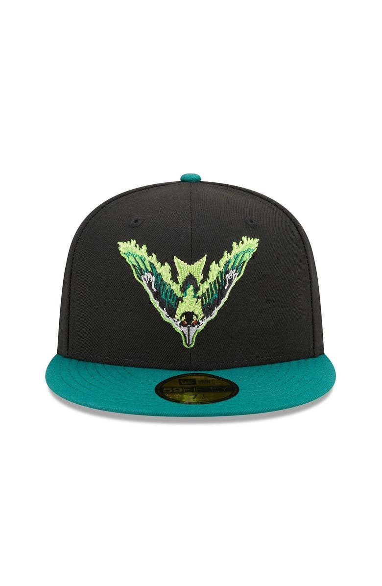 New Era Men's New Era Black/Green Great Lakes Loons Marvel x Minor League 59FIFTY Fitted Hat, Alternate, color, 