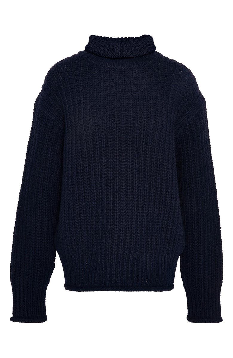 Barbour Rockcliffe Cotton & Wool Blend Sweater, Alternate, color, Navy