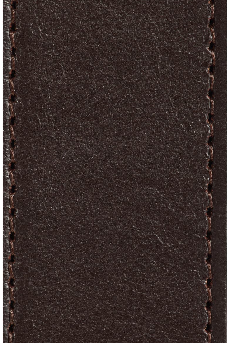 Giove Leather Belt, Alternate, color, DARK BROWN