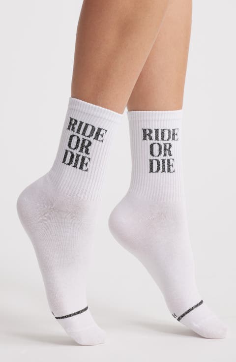 Cotton Blend Crew Socks