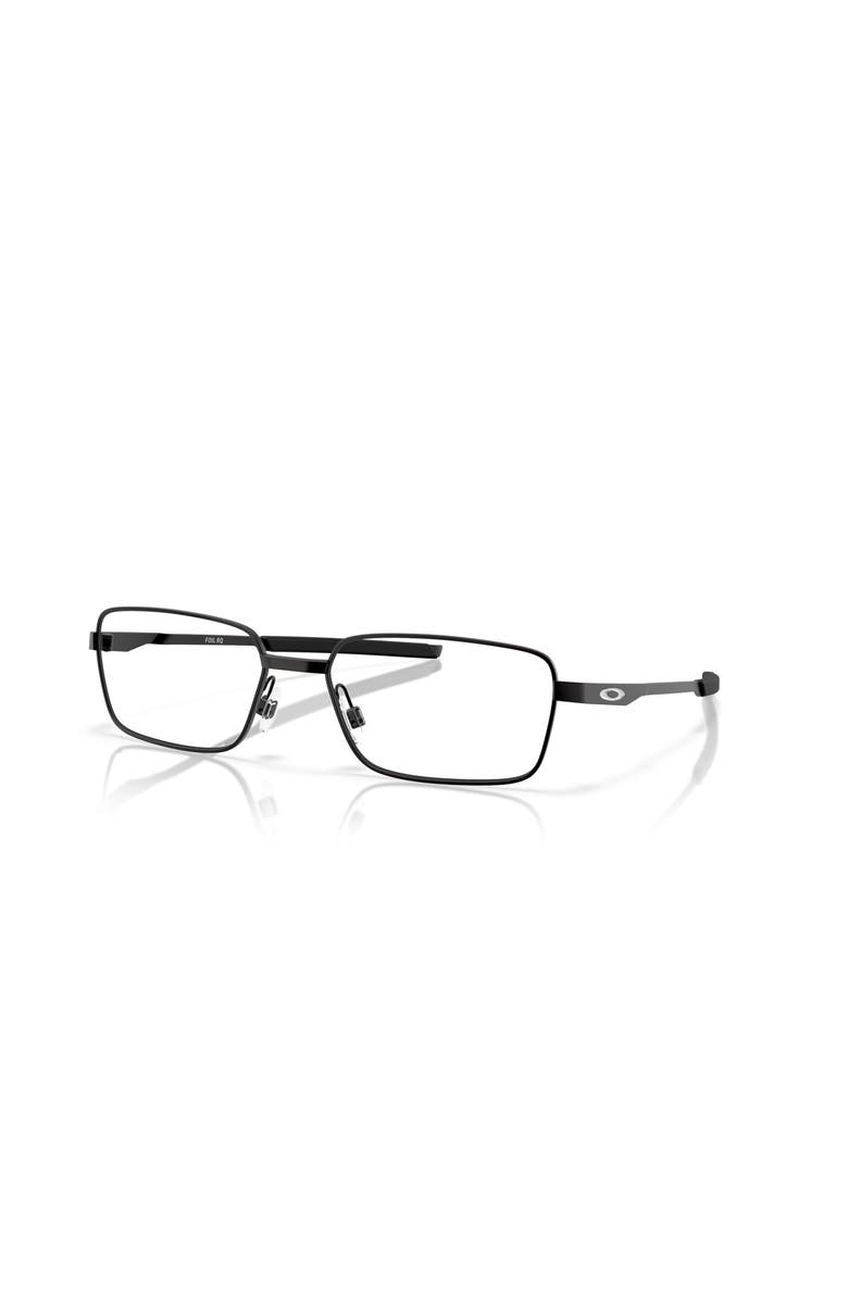 Oakley 57mm Rectangle optical glasses, Main, color, Black