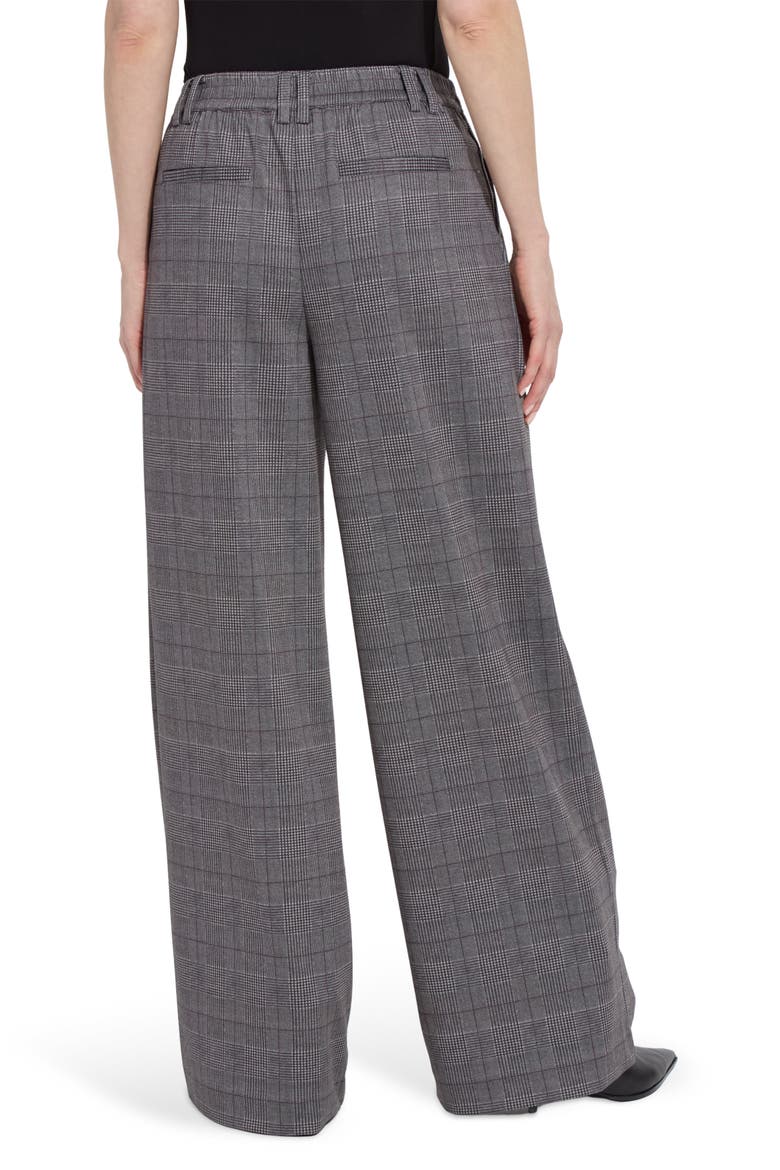 Darcy Pleated Wide Leg Ponte Pants, Alternate, color, LONDON GLEN PLAID