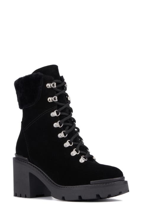 Vikki Faux Shearling Cuff Bootie (Women)