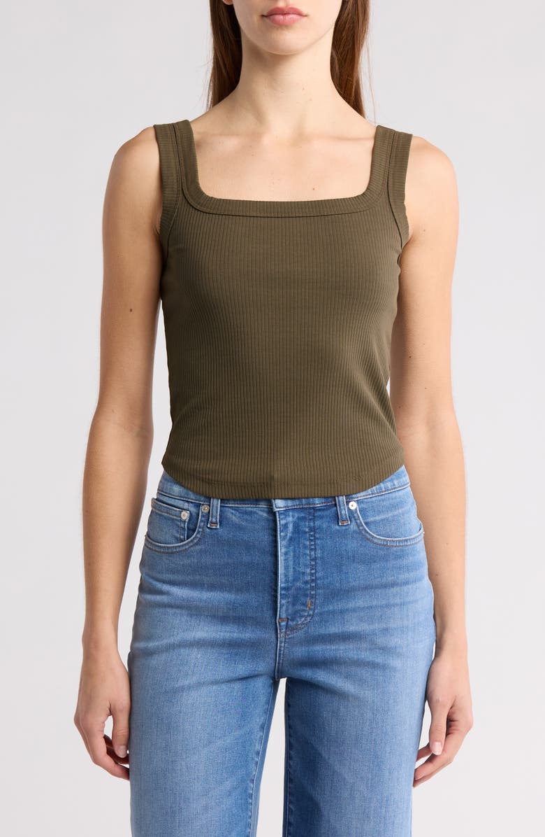 Madewell Luma Tank, Main, color, Capers