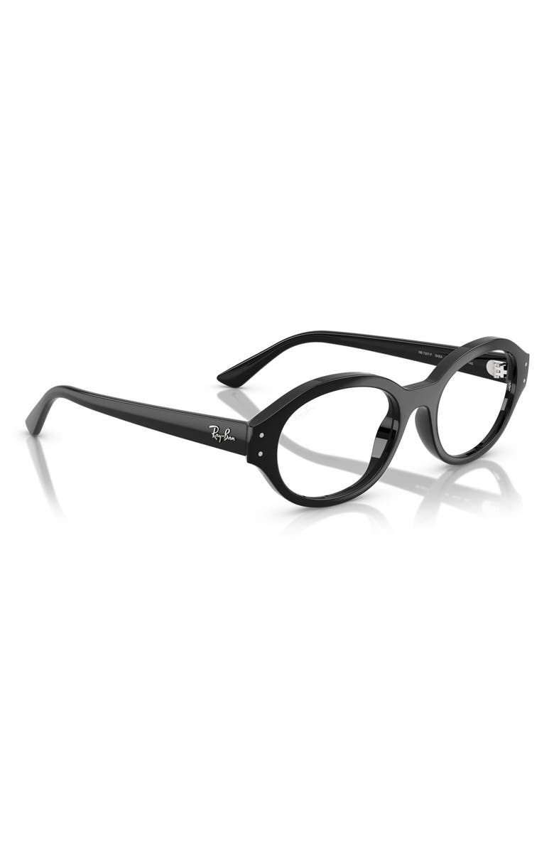 Ray-Ban 52mm Oval Optical Glasses, Alternate, color, Black