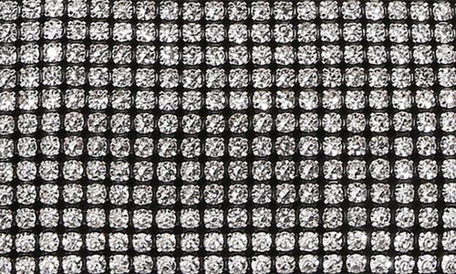 Berness Rectangular Top Handle Rhinestone Clutch In Silver