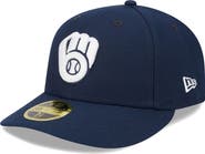New Era Men's New Era Navy Milwaukee Brewers Oceanside Low Profile 59FIFTY Fitted Hat