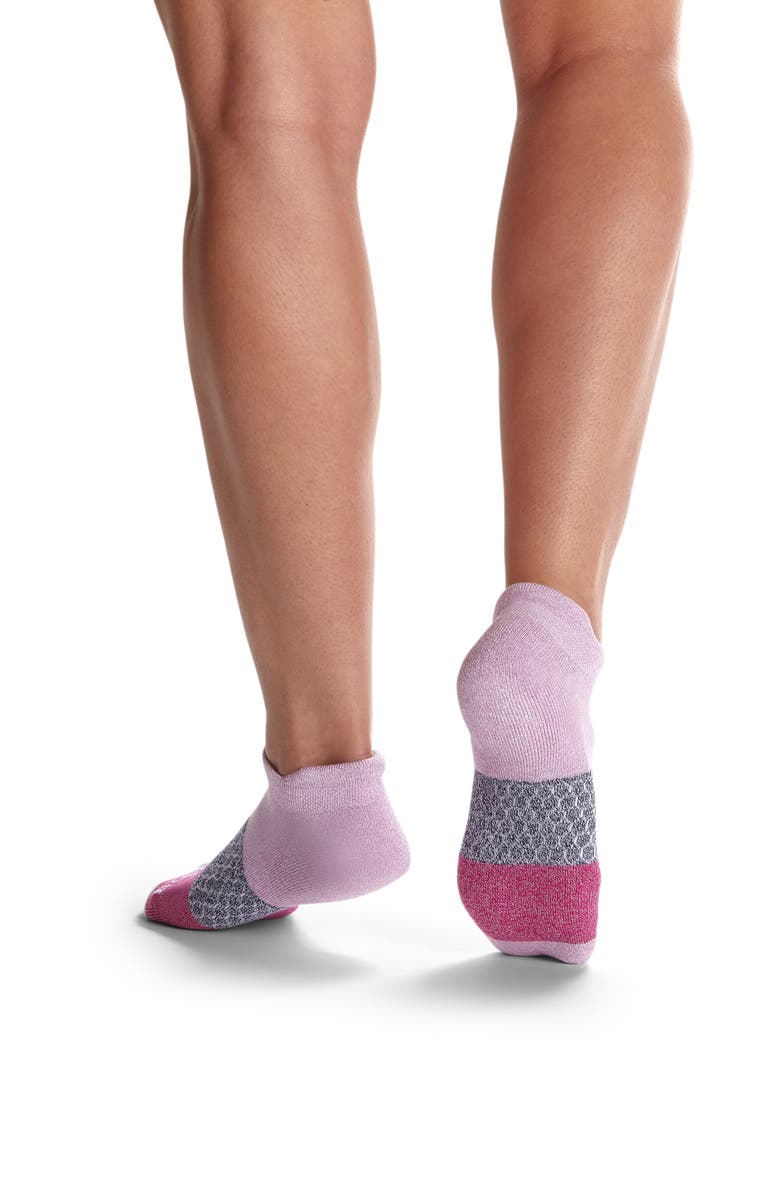 Bombas Triblock Marl Ankle Socks, Alternate, color, Mauve/ Ink/ Berry