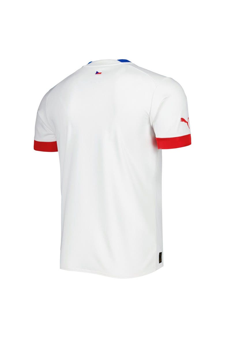 Men's Puma White Czech Republic National Team 2022/23 Away Replica Jersey, Alternate, color, White