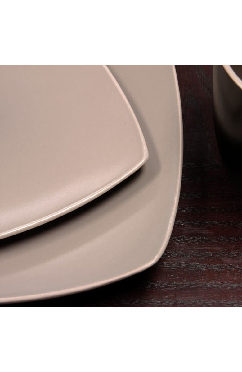 Gibson Home Matte 16-Piece Dinnerware Set, Taupe, Alternate, color, Beige