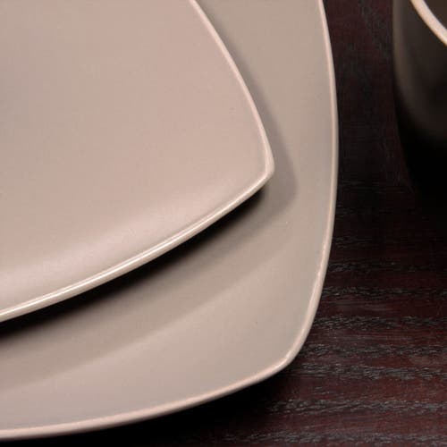 Gibson Home Matte 16-piece Dinnerware Set, Taupe In Neutral