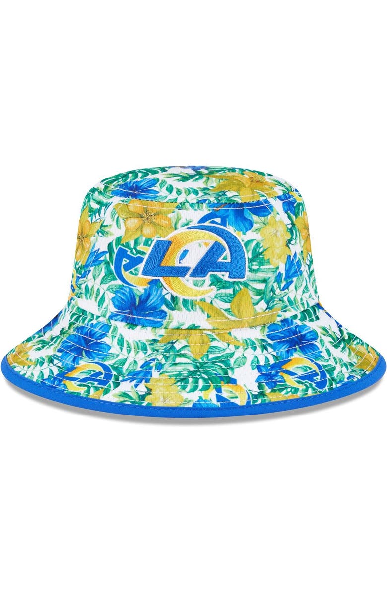 New Era Men's New Era  White Los Angeles Rams Botanical Bucket Hat, Main, color, 