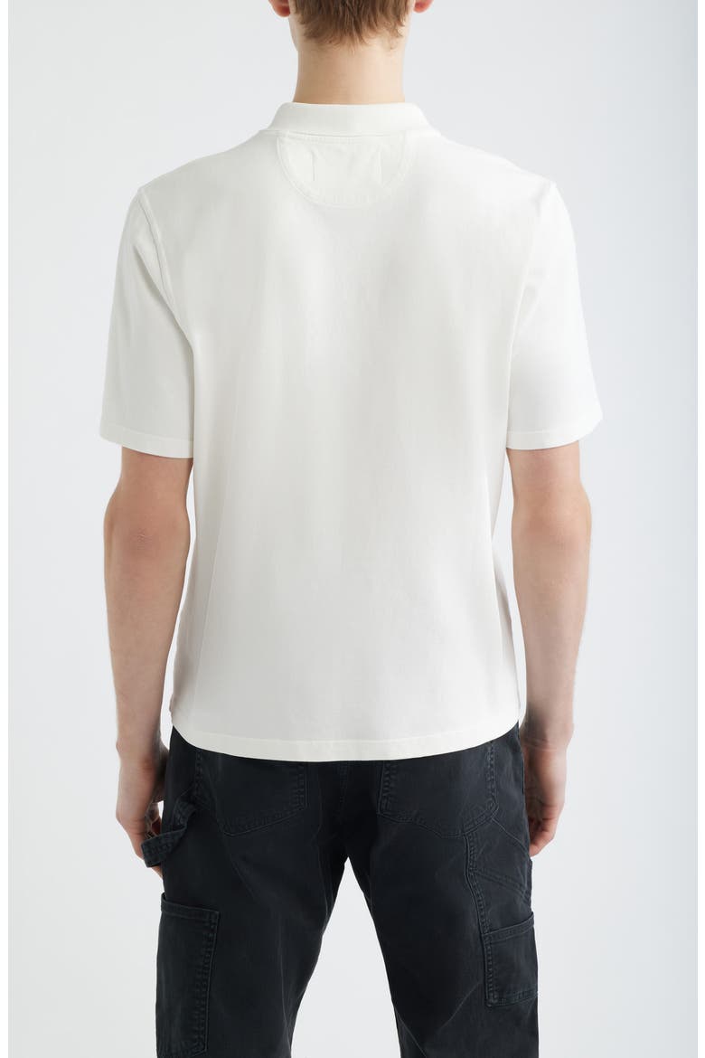 Brushed Cotton Piqué Polo, Alternate, color, WHITE