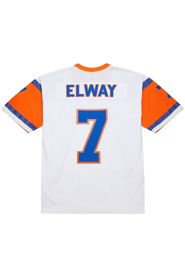 Men's Mitchell & Ness John Elway White Denver Broncos 1994 Legacy Replica Jersey, Alternate, color, White