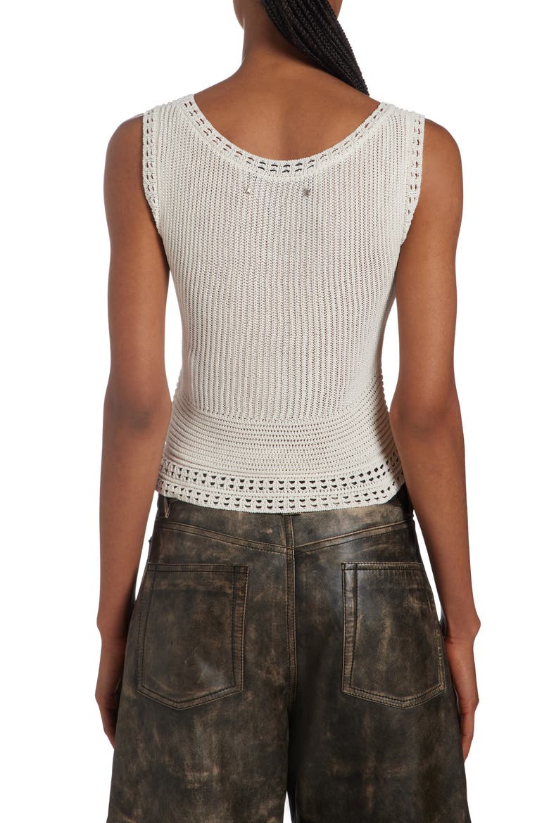 Sleeveless Openwork Sweater Tank, Alternate, color, ECRU
