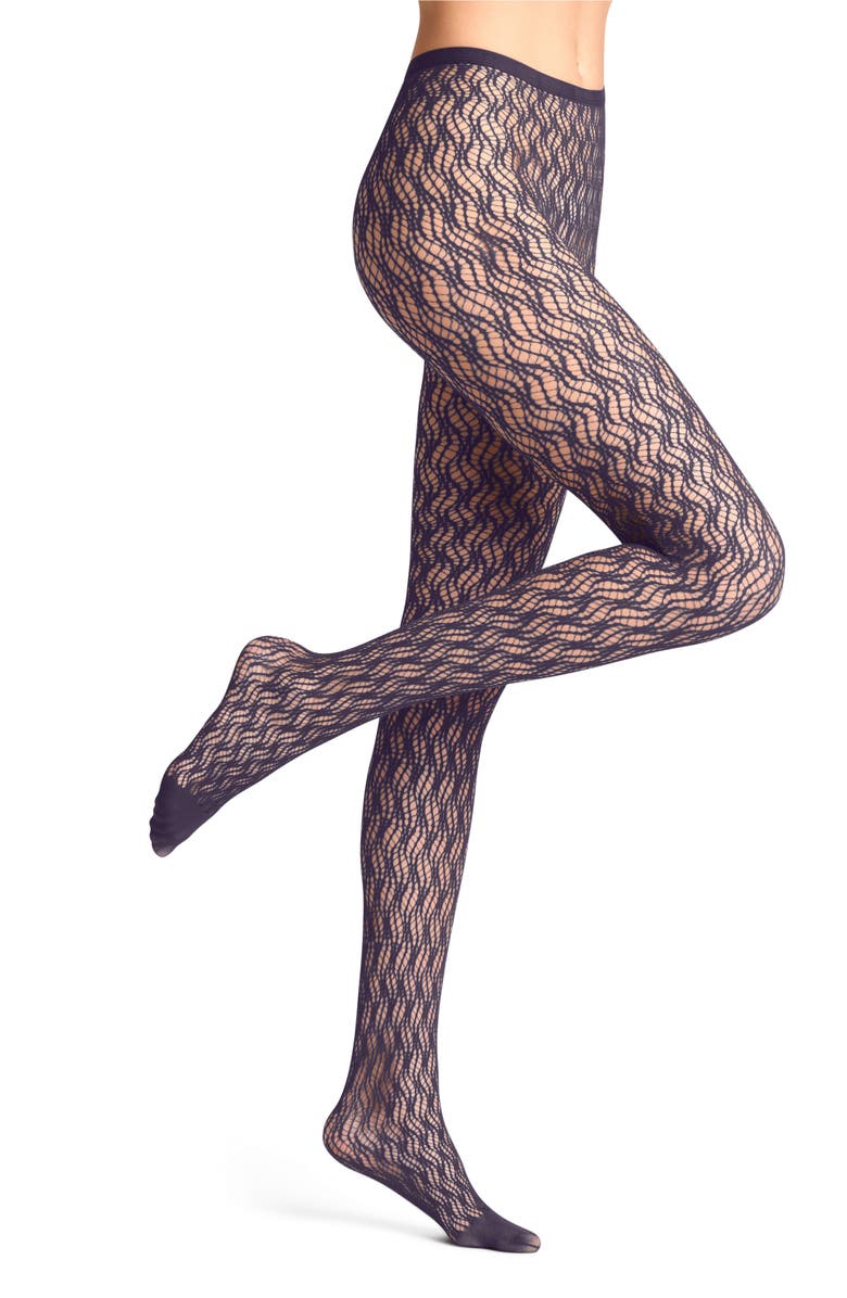 Falke Fluid Fusion Net Tights, Main, color, Wineberry