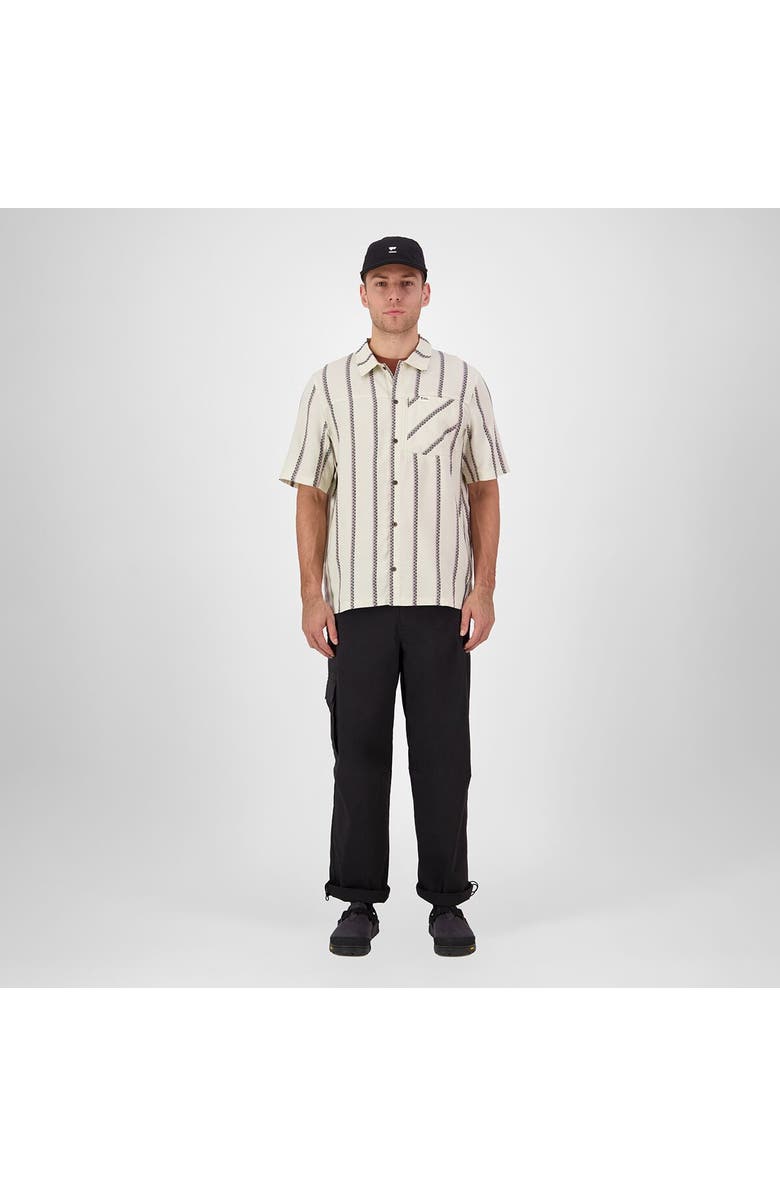 Mons Royale At Merino Short-Sleeve Shirt - Men's, Alternate, color, Bone Stripe