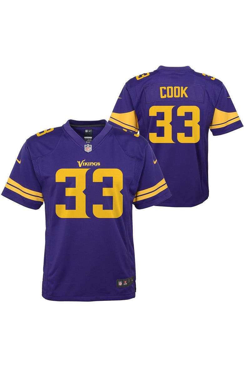 Youth Nike Dalvin Cook Purple Minnesota Vikings Color Rush Alternate Player Game Jersey, Main, color, Purple