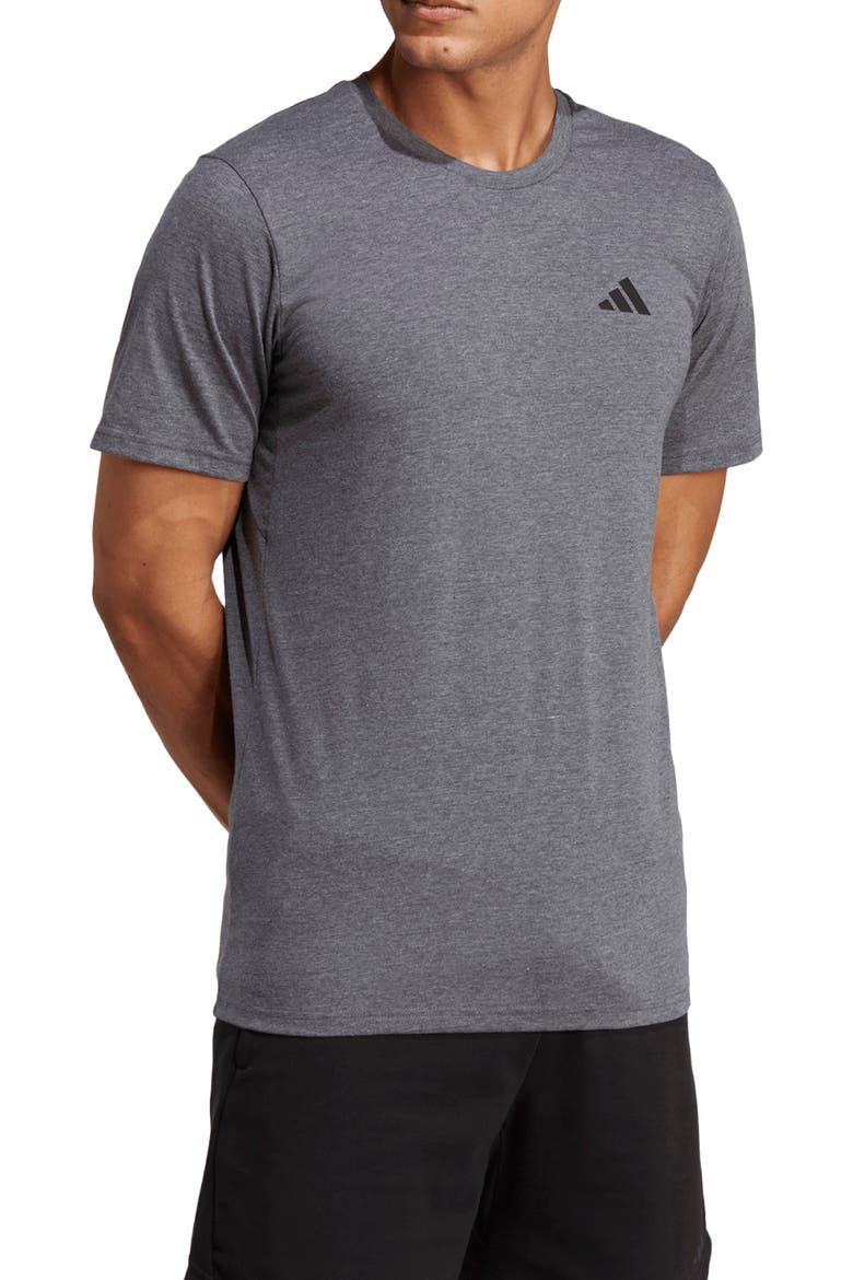 Train Essentials FeelReady Training T-Shirt, Main, color, DGREYH/WHI