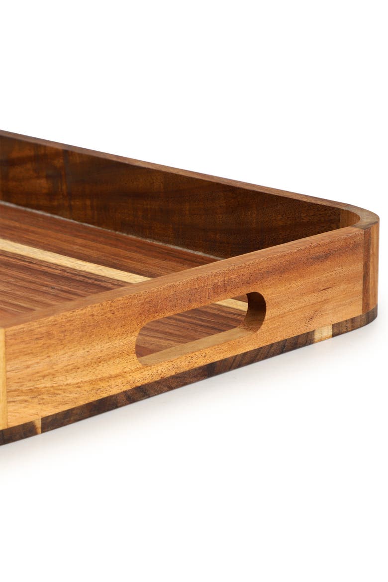 Acacia Wood 17.75 x 12 Inch Rectangle Serving Tray, Alternate, color, Acacia