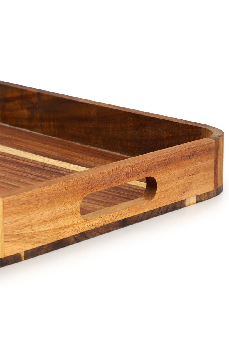 Megachef Acacia Wood 17.75 x 12 Inch Rectangle Serving Tray, Alternate, color, Acacia