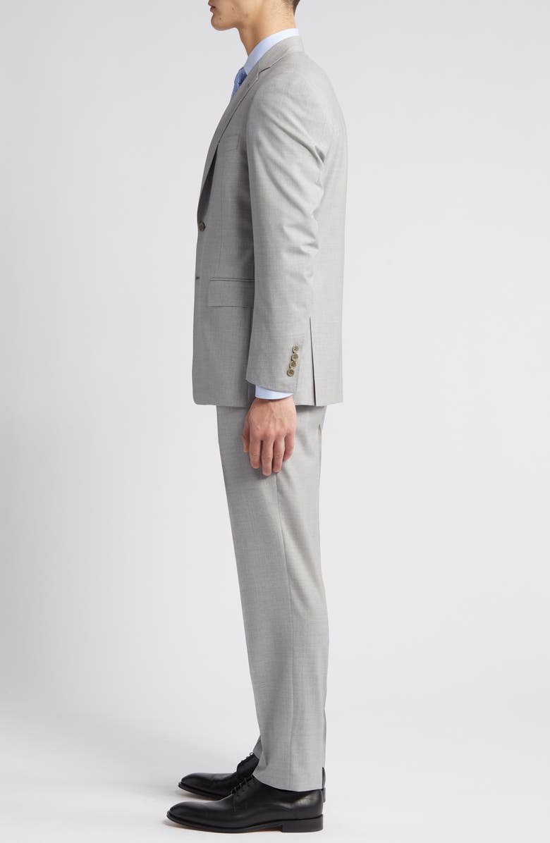 Canali Siena Regular Fit Light Grey Mélange Wool Suit, Alternate, color, Light Grey