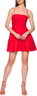 Susana Monaco Cotton Poplin Fit & Flare Minidress
