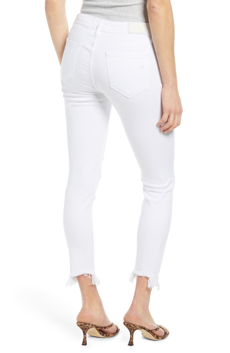 HIDDEN JEANS Ripped Raw Step Hem Ankle Skinny Jeans, Alternate, color,