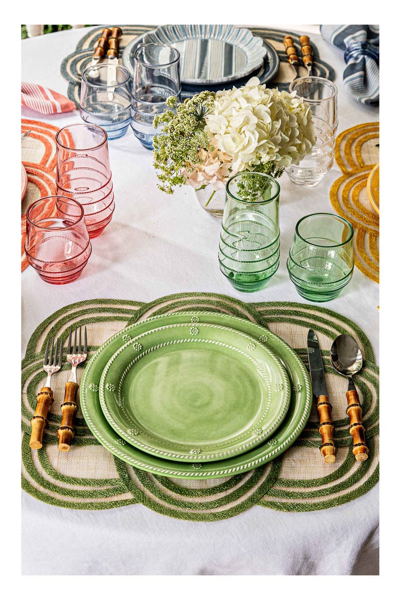 Berry & Thread Set of 4 Melamine Dessert Plates, Alternate, color, SEAGRASS