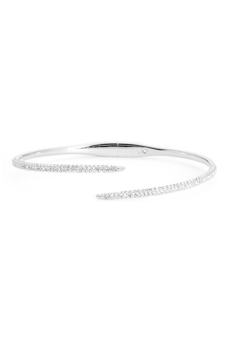 Wrap Hinge Bangle, Main, color, SILVER