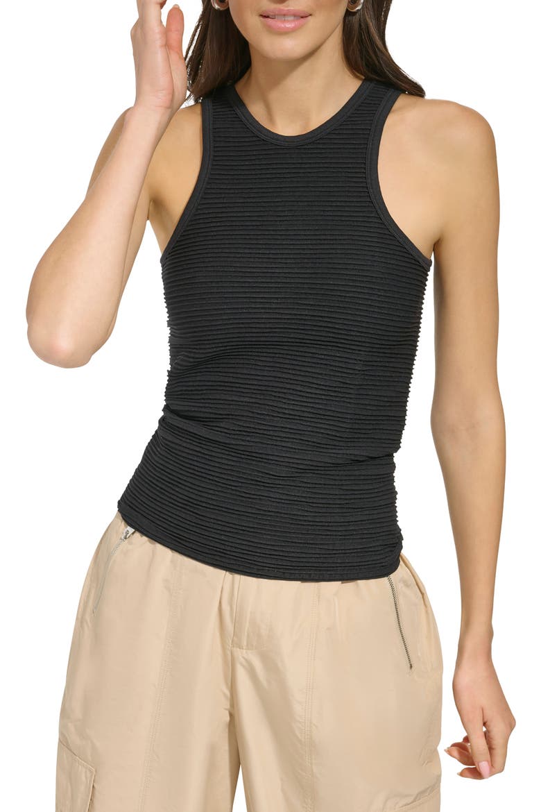 Seamless Rib Tank, Main, color, BLACK
