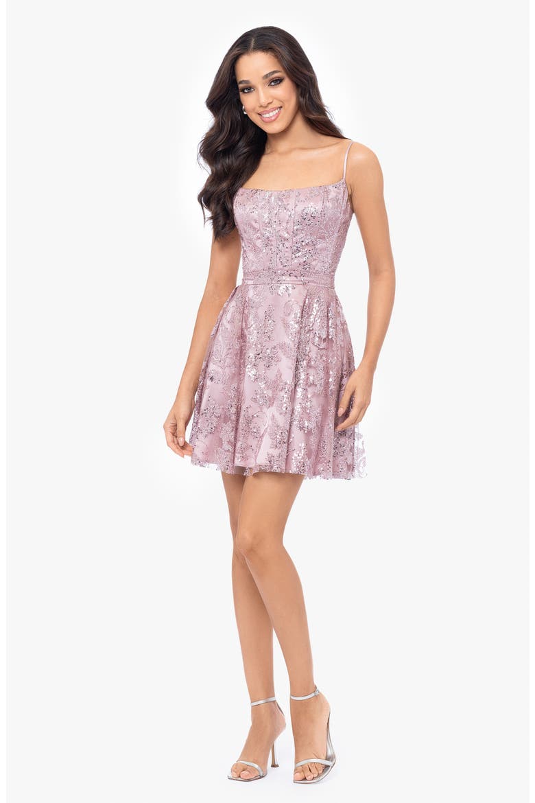 Sequin Minidress, Alternate, color, ROSE