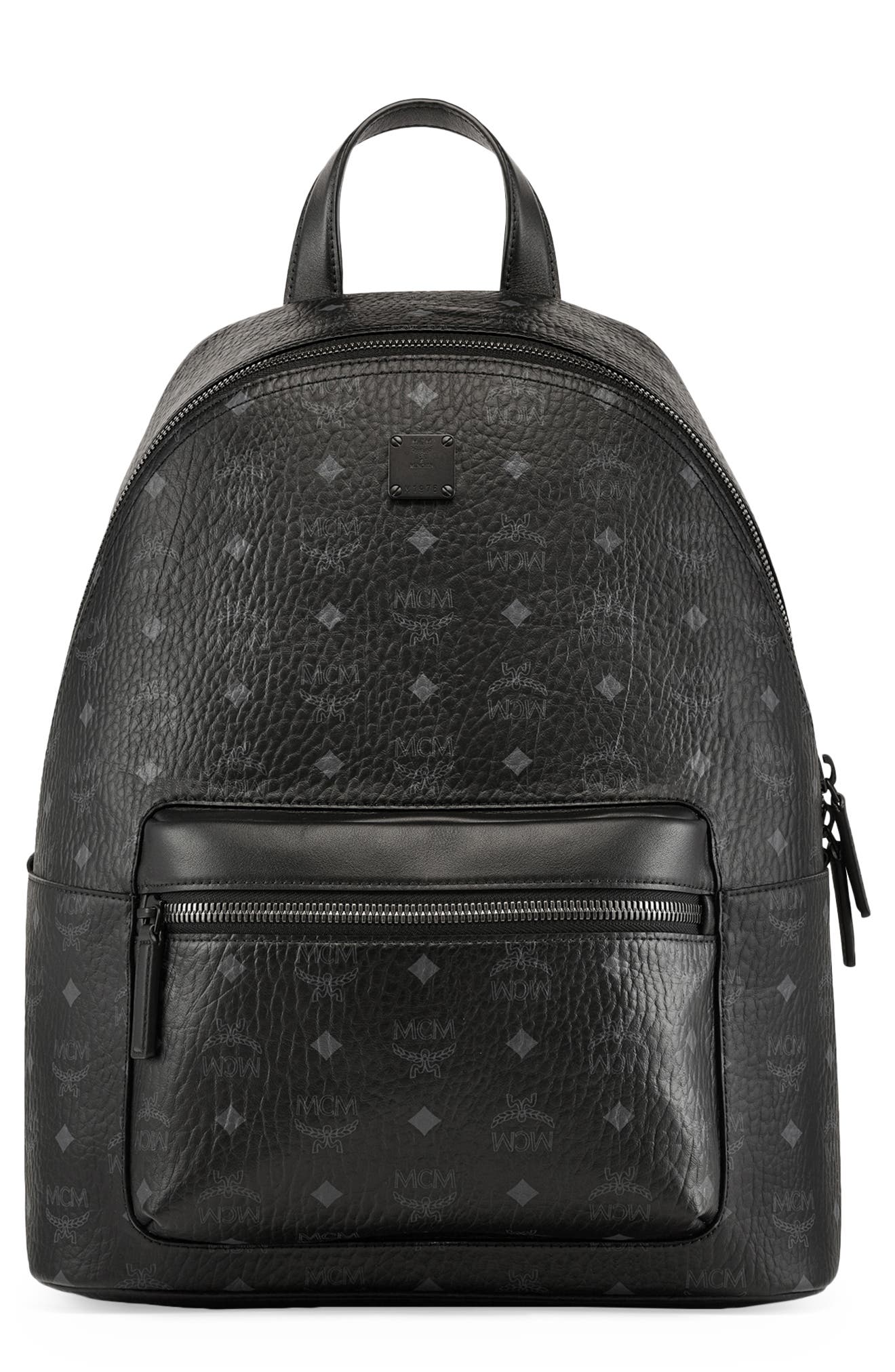 MCM Medium Stark Visetos Coated Canvas Backpack, Main, color, 