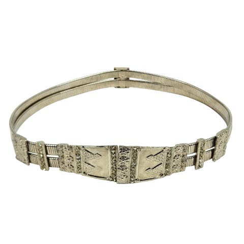 Vintage 80s Stretch Medium Belt Silver