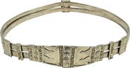 MADISON BEVERLY HILLS Vintage 80s Stretch Medium Belt Silver